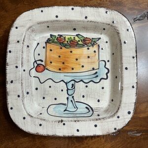 Dessert Plate Hand Painted